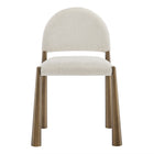 Modway Hayley Upholstered Fabric Dining Side Chair - Brass Cream-9
