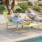 Outsunny Outdoor Lounge Chair - Folding Adjustable Reclining Chair - Green-5 position adjustable back - from 0 to 180 degrees to meet your requirements for great comfort