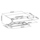 Ezywork 36" Sit-To-Stand Height-Adjustable Desk Riser Converter - Black-1 Year Limited Manufacturer Warranty