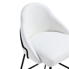Manhattan Comfort Gracie 22" Modern Leatherette Upholstered Barstool - White and Black - 3 Pack-Features High Density Foam Filled For Comfort and Durability. 