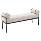 Zuo Barrow Bench - Cream-Seats up to 2