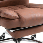 Vinsetto Executive Massage Office Chair with 6-Point Vibration - Brown-Take a break and stretch out with any reclining angle (max 135 degree)