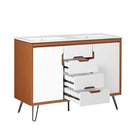 Modway Energize 48" Double Sink Bathroom Vanity - Cherry/White-8