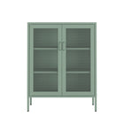 Manhattan Comfort Amelia 31.5" Modern Accent Cabinet - Green-Modern Metal Accent Cabinet Perfect for Storage and Organization