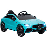 Qaba Mercedes-Benz AMG CLA 45 Licensed 12V Ride on Car - Light Blue-Licensed Mercedes-benz AMG CLA 45 design for authentic appeal 
