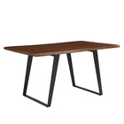 Modway Viggo 60" Live Edge Acacia Wood Acacia Wood Dining Table - Black Walnut-Live Edge Dining Table