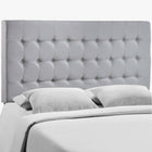 Modway Tinble Upholstered Fabric Queen Headboard - Sky Grey-Mounts in 4 Locations