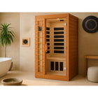 Westinghouse Hemlock 1-Person Infrared Sauna with Light Therapy - 39" W x 35" D - Light Brown-Easy to use interior digital LED Control panel