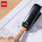 Deli Reduced Effort Desktop Stapler - 40 Sheet Capacity-Comfortable and Stable Use: Features a soft grip handle for easy pressing, while the non-slip rubber base keeps the stapler steady on flat surfaces