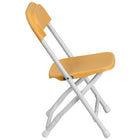 Flash Furniture Kids Folding Chair, Yellow Plastic (YKIDYL)-Contemporary design