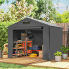 Outsunny 8' x 6' Portable Shed-Thick PE cover offers waterproofing and UV30+ sun protection
