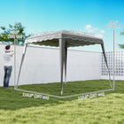 Outsunny 8 ft W x 8 ft L Pop Up Canopy Foldable Outdoor Canopy Tent with Bag - Grey-Heavy-duty metal construction ensures steadiness and stability