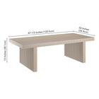 Hudson&Canal Soren 48"W Rectangular Coffee Table - Alder White-9