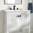 Modway Steam 24" Bathroom Vanity - White-Vertical Slat Design