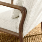 Modway Charlie Boucle Upholstered Armchair - Ivory-Rubberwood Frame