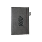 Wamaco Pineapple Planner Hard Cover Journal - 200 Lined Pages - Grey-Professional – A hard cover journal brings an elegant look that will suit anyone. It is perfect for the busy business owner, writer or creative mind to keep your ideas close.
