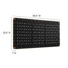 Modway Sparta Weave Wall Mount Vegan Leather Full Headboard with - Walnut Black-6