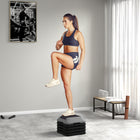 Soozier Aerobic Exercise Step Platform - Grey-Lightweight and compact design for easy storage and transport