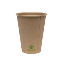 Eco-Packaging 12 oz Bamboo Fibre Hot Cup - 1000 Pack-Made from top quality bamboo fibre and PE Lined