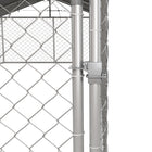 PawHut Outdoor Dog Kennel with Waterproof Cover - 19.7' x 7.5' x 4.9' - Silver-Tall height prevents dogs from jumping over 