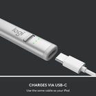 Logitech Crayon USB-C Digital Pencil for iPad (2018 & Later) - Silver-Palm rejection technology ignores stray touches