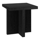 Hudson&Canal Boden 22"W Square Side Table - Black Grain-A contemporary Scandinavian design for your living room, den, and more