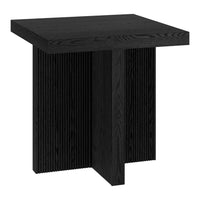 Hudson&Canal Boden 22"W Square Side Table - Black Grain-A contemporary Scandinavian design for your living room, den, and more