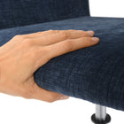 Homy Casa Adjustable Office Chair Chrome Base Fabric - Navy Blue-Blue Fabric: The soft, luxurious blue fabric adds a touch of elegance and comfort to your workspace