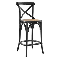 Modway Gear Counter Stool - Black-Modern Farmhouse Counter Stool