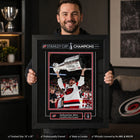 Frameworth Sebastian Aho 16" H x 20" W Replica Signature Frame Carolina Hurricanes 2026 Stanley Cup Champions - Officially Licensed NHL/NHLPA-Product-type accurate build: Clear protective front helps preserve the printed display while keeping the framed artwork ready for everyday wall display