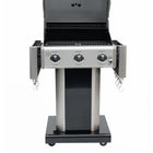 Kenmore 3 Burner Pedestal Gas Grill - Black -24” x 17” Porcelain Coated Firebox.