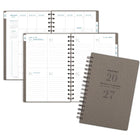 AT-A-GLANCE 2027 Signature Small Weekly/Monthly - 8-½" H x 6" W - Gray Cover - Bilingual-Twin coil binding