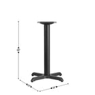 Flash Furniture 22" x 22" Restaurant Table X-Base with 3" Dia. Table Height Column-Top Plate Pre-Welded to Column