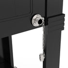 Permasteel 80 qt Furniture Style Patio Cooler with Divider - Black-Four swivel caster wheels (two lockable)