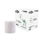 Globe Commercial TT100 Standard Toilet Tissue - 1 Ply - White - 1000 Sheets/Pack - 48 Pack-1.64” core diameter and 4.25” roll diameter