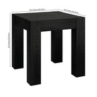 Hudson&Canal Langston 22"W Square Side Table - Black Grain-9