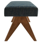 Modway Lyra 63" Fabric Upholstered Bench - Azure-Assembly Required