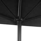 Outsunny Half Patio Umbrella with 5 Ribs - 8' - Black-Stands flush against a wall or glass door