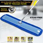Gritt Commercial All-In-One 60” Microfiber Dust Mop Set with 72" Telescopic Handle-Mop Head Length: 60"