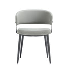 Manhattan Comfort Luce 22" Modern Textured Leatherette Upholstered Dining Chair - Stone Grey-Modern Dining Chair for Dining Room and Task Use