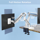 ShoppingAll Heavy Duty Dual Monitor Mount for 13-35" Screens - White-Dimensions: 17.3"L x 12.2"W x5.5"H