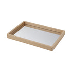 TickiT Small Wooden Mirror Tray-Keep activities contained: This 1.2" thick tray has a mirror at the bottom. Closely inspect objects and create small environments. Add reflection to any personalized STEAM activity station!