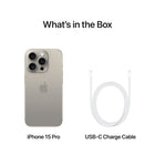Apple iPhone 15 Pro 6.1" Super Retina XDR - 512 GB - Natural Titanium - Bell and Virgin Plus-1 Year Limited Manufacturer Warranty