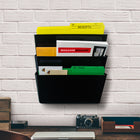 Storex Unbreakable Wall Pocket Letter Size - Black-1 pack