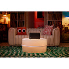 JBL Authentics 300 - Portable smart home speaker with Wi-Fi, Bluetooth and Voice Assistants-The JBL Authentics 300 delivers iconic style inspired by classic JBL retro designs, in a portable home speaker that looks great in any decor. It will easily fill any space, big or small, with superior JBL sound. And the speaker’s convenient cast-aluminum handle, custom leather-like enclosure, and reimagined Quadrex grille really show the attention we paid to each visual detail, right down to the special JBL signature