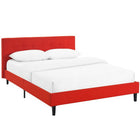 Modway Linnea Full Bed - Atomic Red-Upholstered Polyester Plywood Base