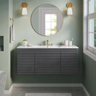 Modway Render 48" Wall-Mount Bathroom Vanity - Grey/White-MDF and Particleboard