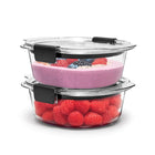 Rubbermaid Brilliance Round Leak Proof Food Storage Plastic Containers - 510ml - 2 Pack-Stain-Resistant: Crystal clear 360° StainShield Plastic resists stains, keeping your containers looking like new