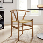 Modway Amish 29" Wood Dining Chair - Walnut-Foot Bar Supports