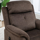 HOMCOM Manual Recliner with Massage Function and Side Pockets - Brown-Colour: Dark Brown